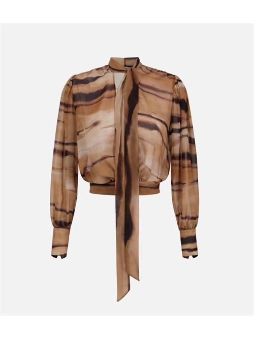 CHIFFON BLOUSE ELISABETTA FRANCHI | CA16062E2470 cammello